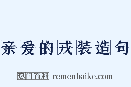 亲爱的戎装造句是什么意思的图片